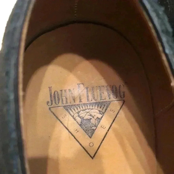 John Fleuvog Donald black suede leather lace up oxfords. Size 11.5. - Picture 2 of 8